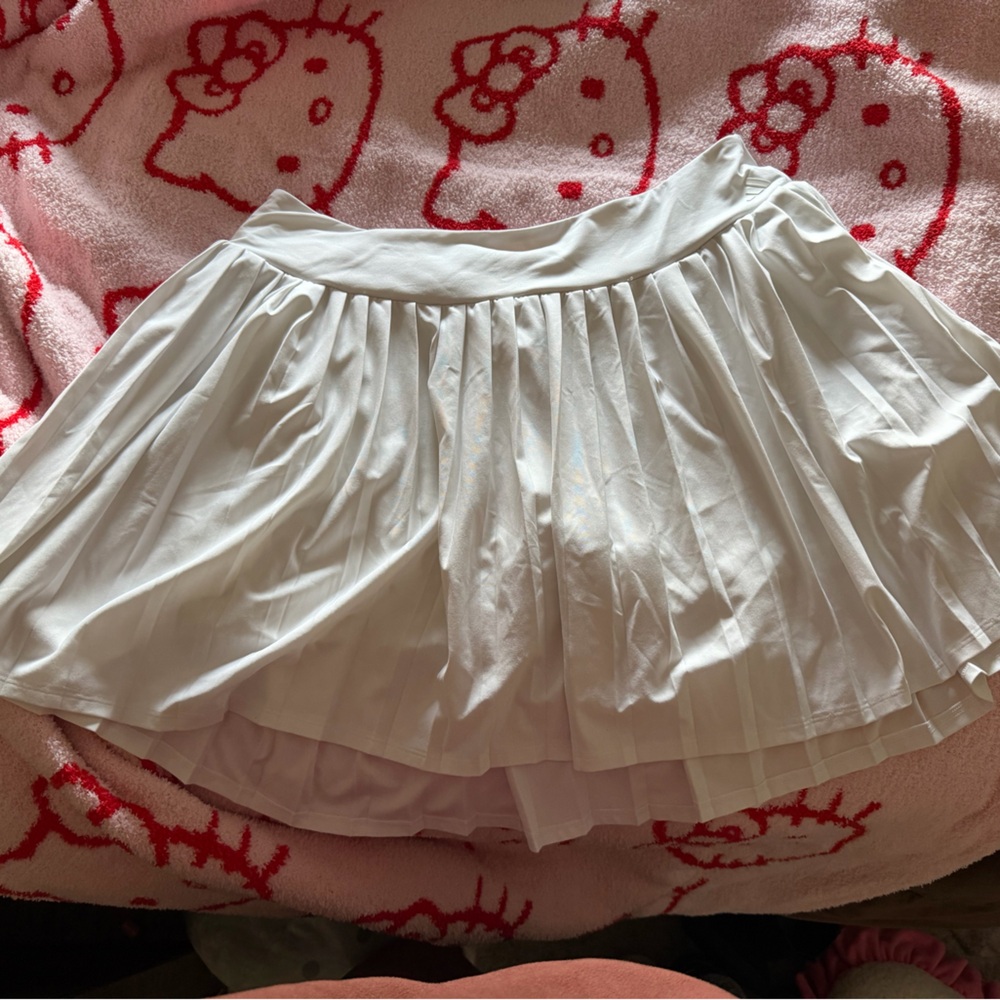 Adidas White Pleated Gold Skort